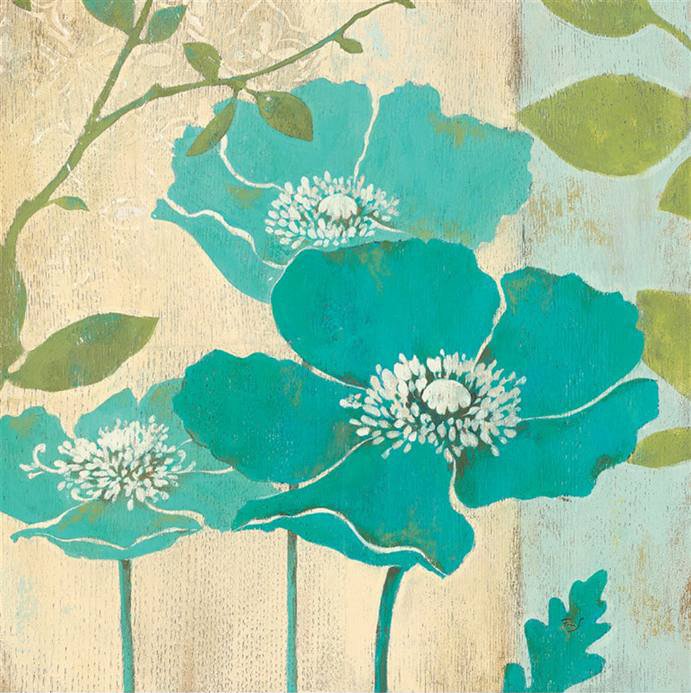 Unknown Artist Modern Blue Poppy Stefania Ferri